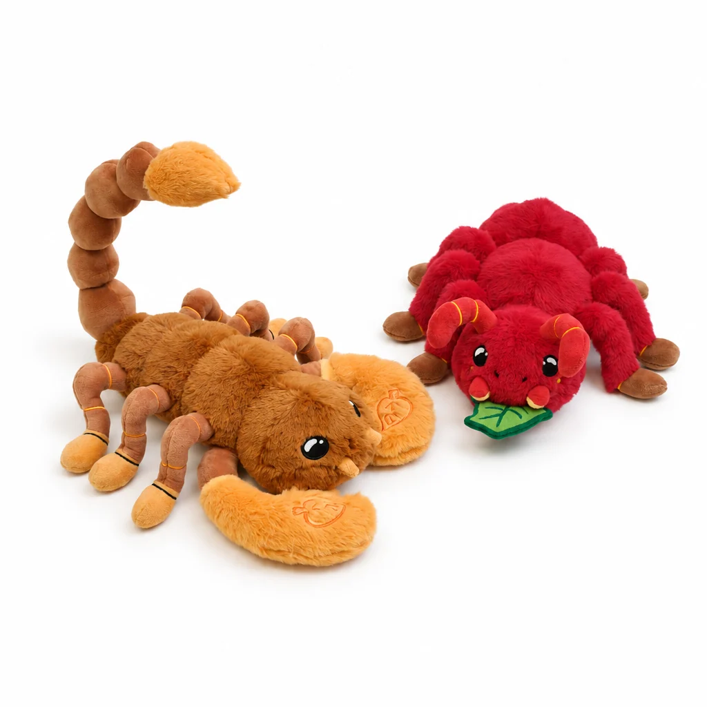 Scorpion and spider plush product bundle